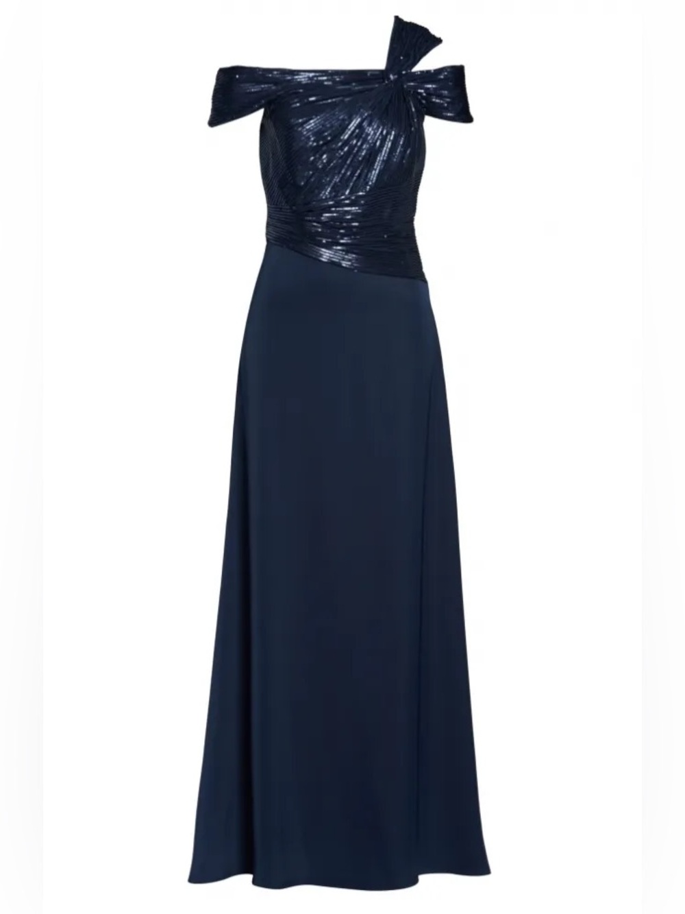 NWT ✨Tadashi Shoji Navy Vesta Sequin Evening Gown Sz 4